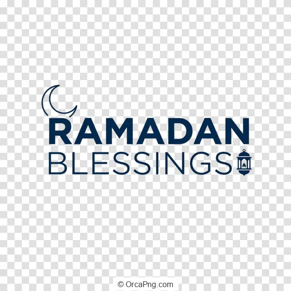 Ramadan Blessings with Crescent and Lantern