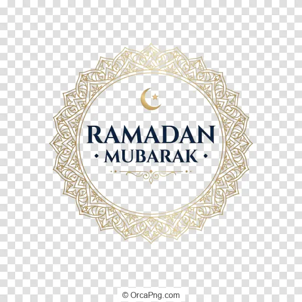 Elegant Ramadan Mubarak Emblem