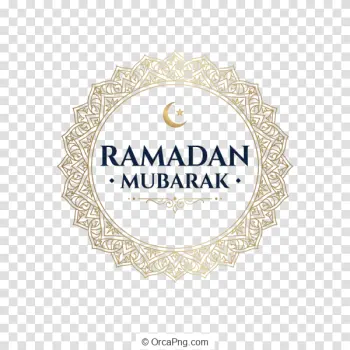 Elegant Ramadan Mubarak Emblem