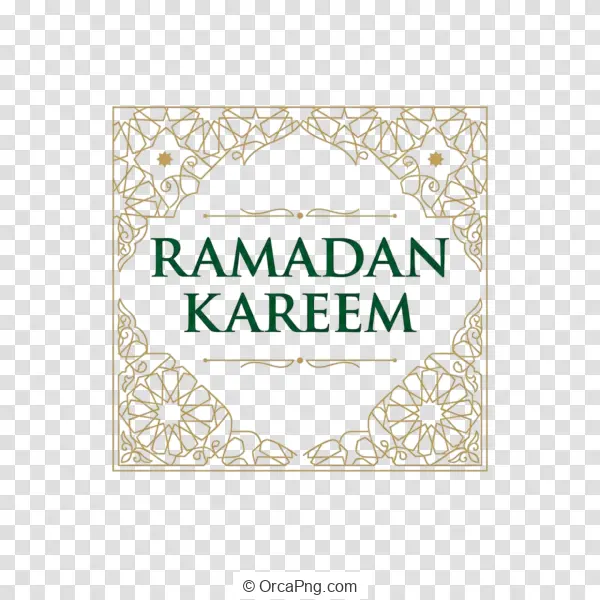 Elegant Ramadan Kareem Geometric Frame
