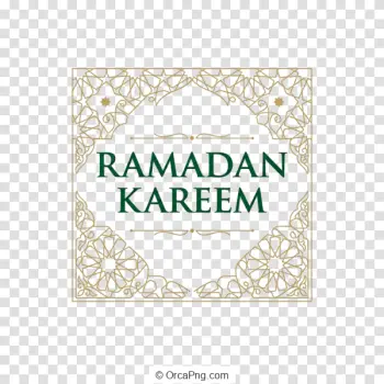 Elegant Ramadan Kareem Geometric Frame