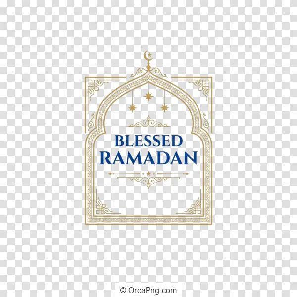 Blessed Ramadan Ornate Arch Design