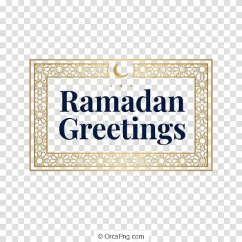 Elegant Golden Ramadan Greetings Frame