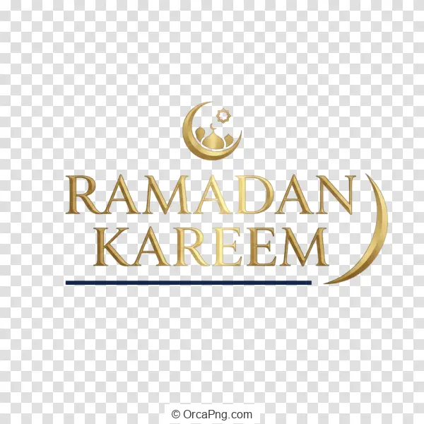 Golden Ramadan Kareem Typography
