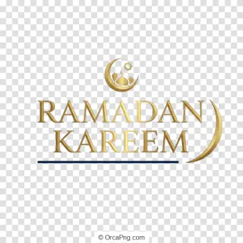 Golden Ramadan Kareem Typography