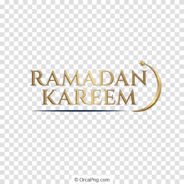 Golden Ramadan Kareem Calligraphy
