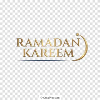 Golden Ramadan Kareem Calligraphy