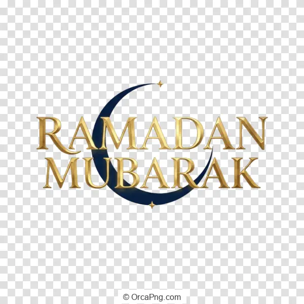 Golden Ramadan Crescent Blessing