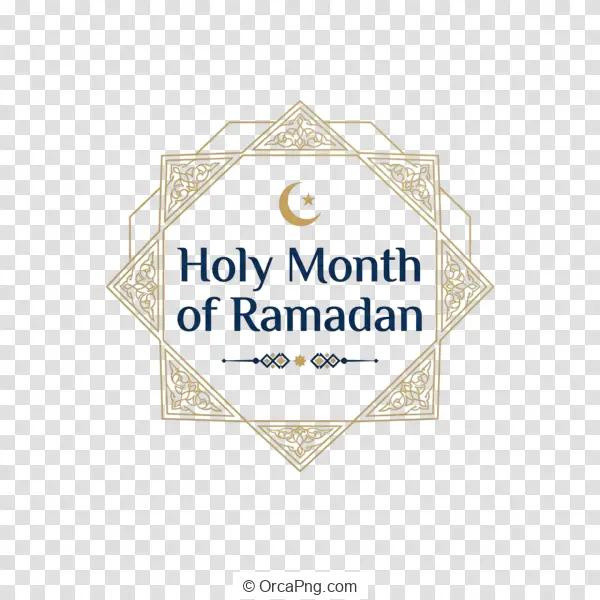 Golden Geometric Ramadan Emblem