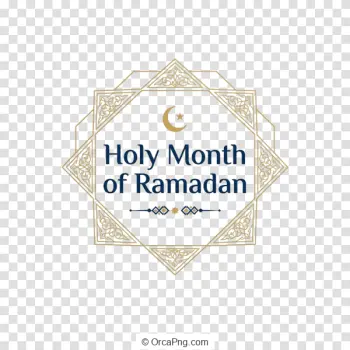 Golden Geometric Ramadan Emblem