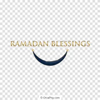 Golden Ramadan Crescent Blessing