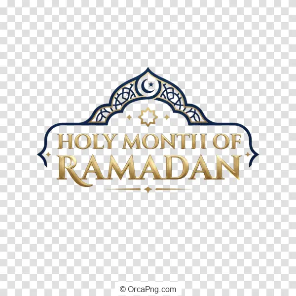 Golden Ramadan Arch Typography