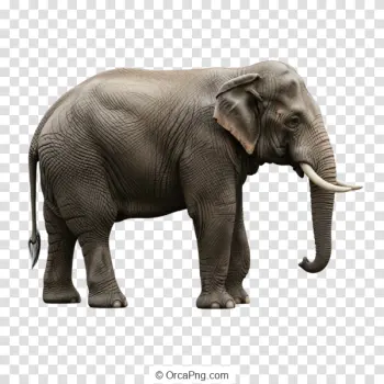 Majestic Grey Elephant in Profile