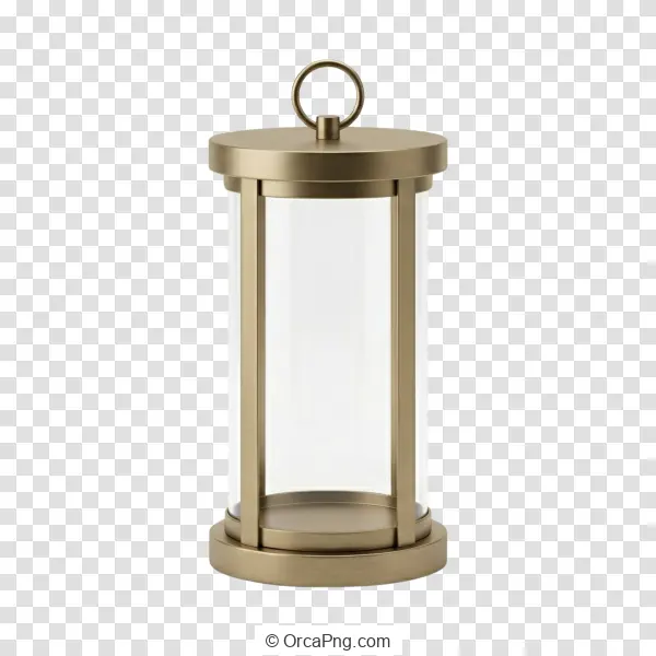 Golden Cylindrical Display Lantern
