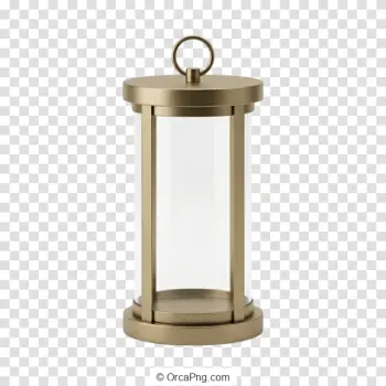 Golden Cylindrical Display Lantern