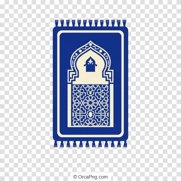 Traditional Blue Islamic Prayer Mat