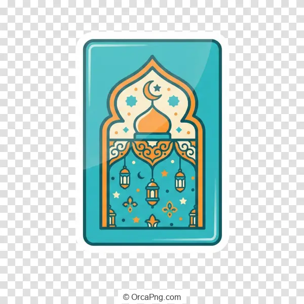 Vibrant Islamic Prayer Mat Motif