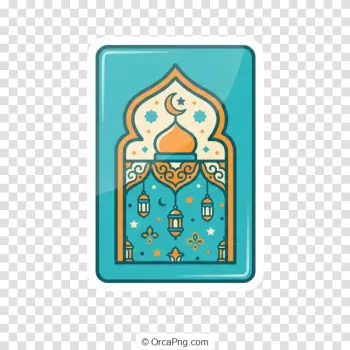 Vibrant Islamic Prayer Mat Motif