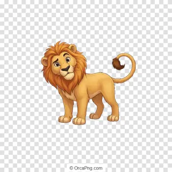 Friendly Animated Lion Cub