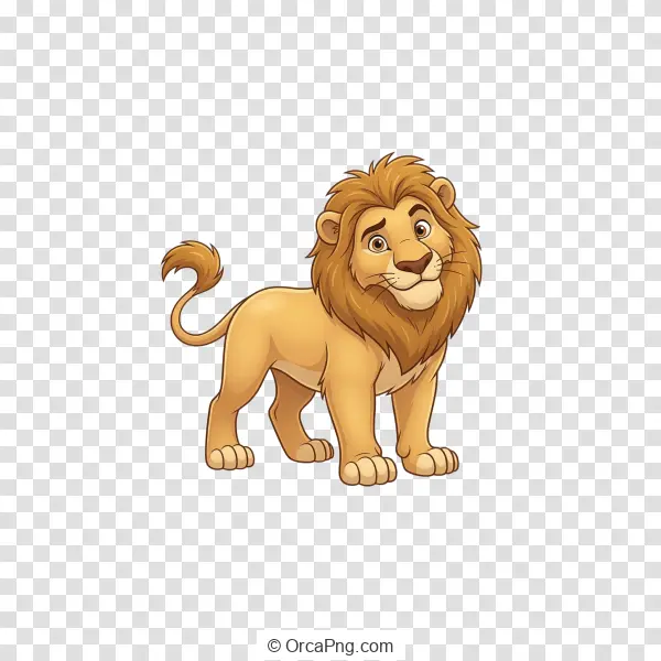 Charming Cartoon Lion