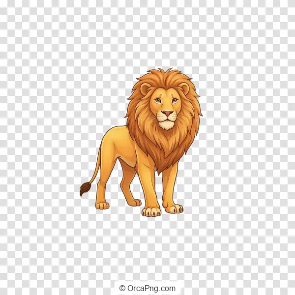 Majestic Cartoon Lion