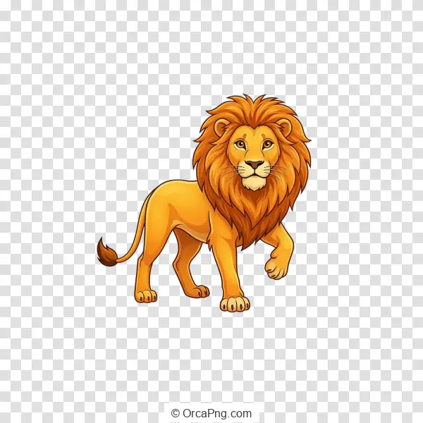 Majestic Cartoon Lion