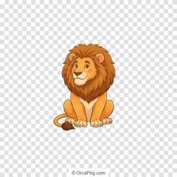 Friendly Cartoon Lion Cub