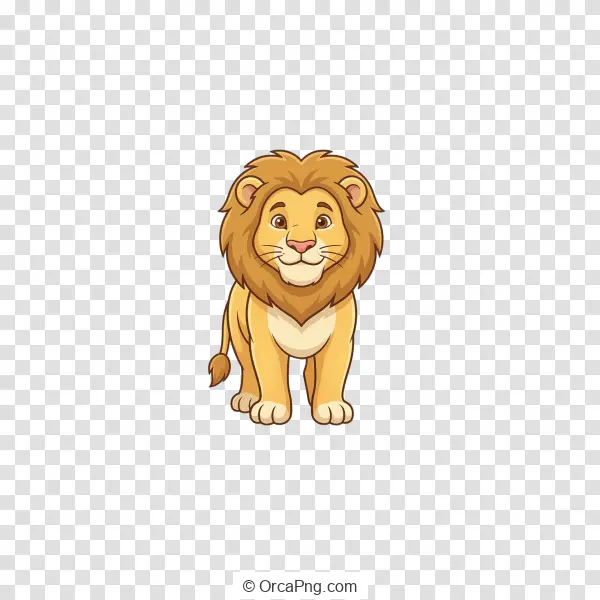 Friendly Cartoon Lion Character