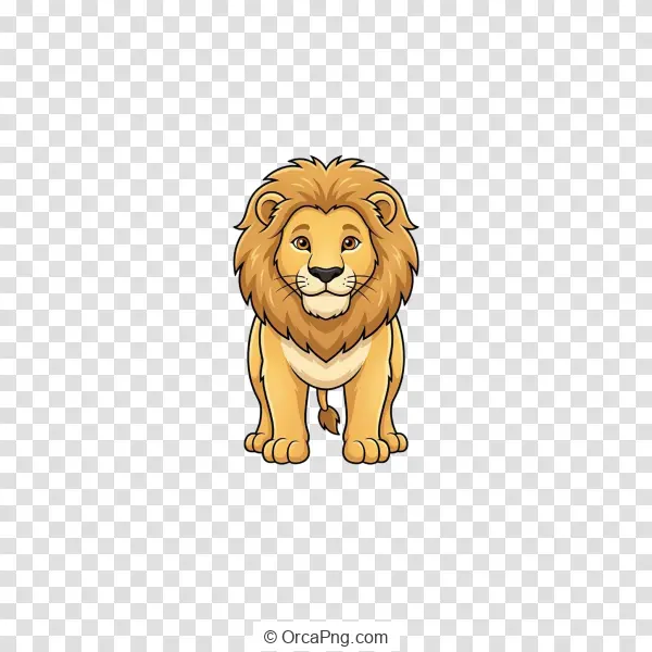 Friendly Lion Cartoon Character
