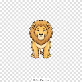 Friendly Lion Cartoon Character