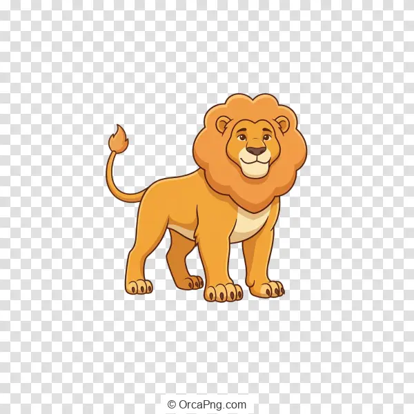 Friendly Cartoon Lion Character