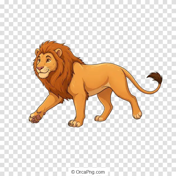 Friendly Lion Walking