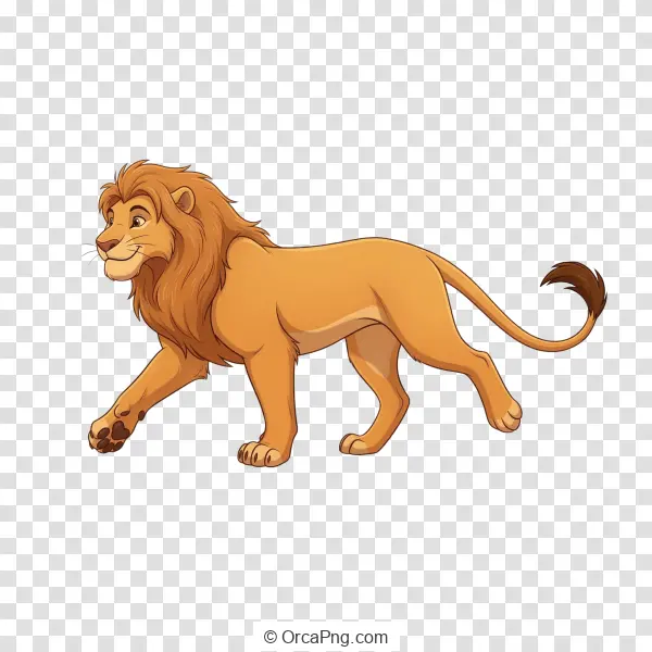 Animated Lion’s Gentle Stride