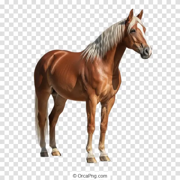 Elegant Chestnut Horse with Flaxen Mane