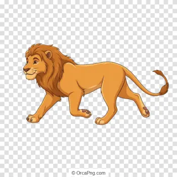 Walking Cartoon Lion