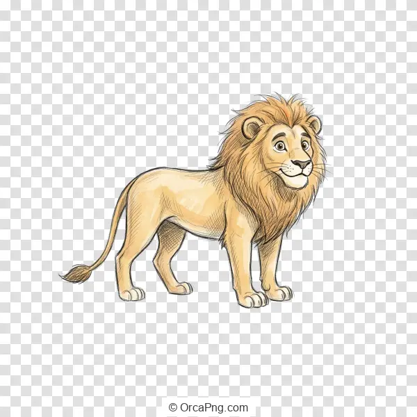 Friendly Cartoon Lion Illustration
