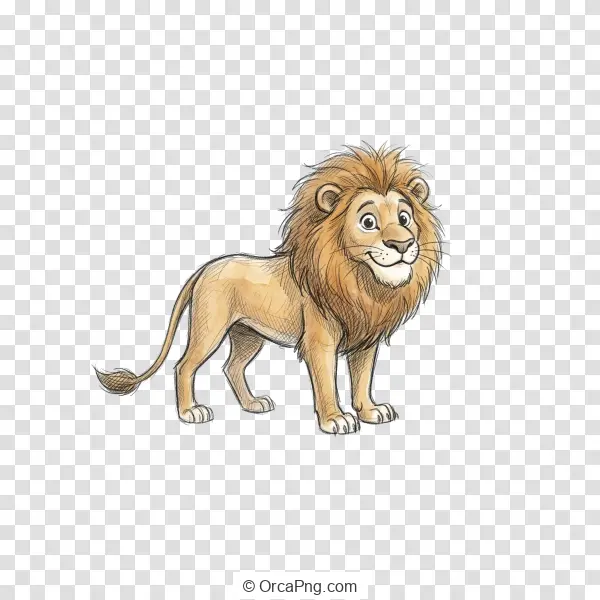 Friendly Cartoon Lion Illustration
