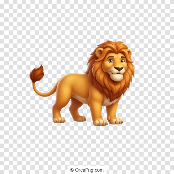 Friendly Golden Lion Cartoon