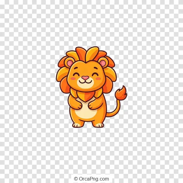 Cheerful Cartoon Lion Cub