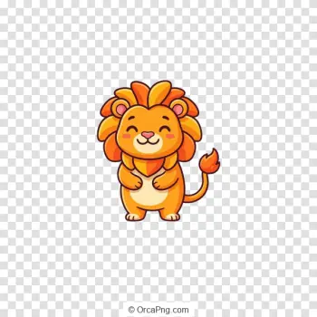 Cheerful Cartoon Lion Cub