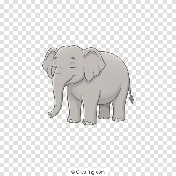 Gentle Cartoon Elephant