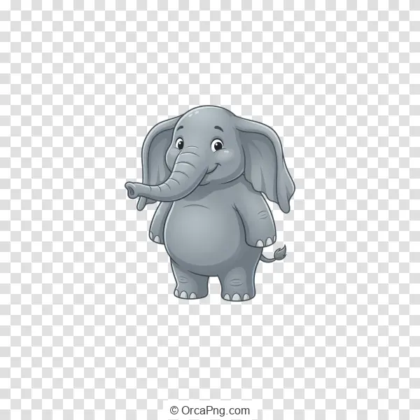 Friendly Cartoon Elephant Illustration