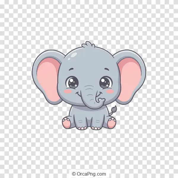 Adorable Chibi Elephant Character
