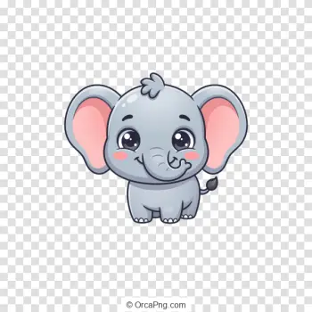 Charming Baby Elephant Chibi
