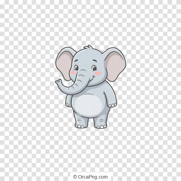 Friendly Cartoon Elephant Character
