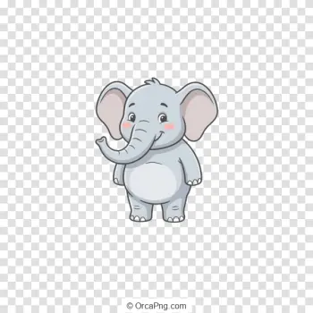 Friendly Cartoon Elephant Character