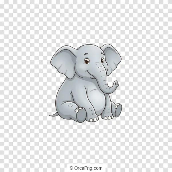 Cute Sitting Elephant