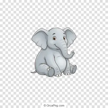 Cute Sitting Elephant