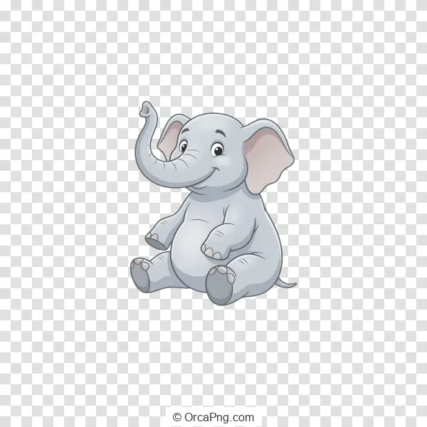 Charming Sitting Elephant