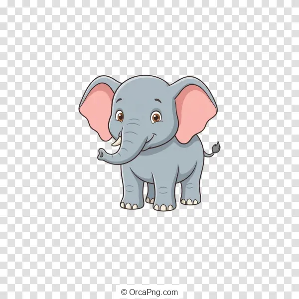 Adorable Baby Elephant Cartoon